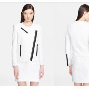 Helmut Lang sugar moto jacket blazer white 0 small